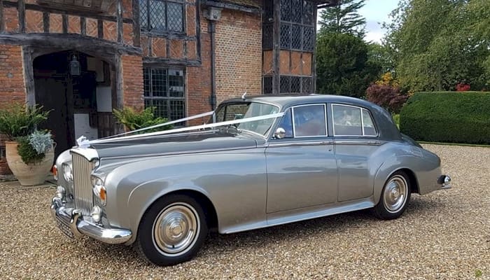 Bentley wedding car at Dorney Court